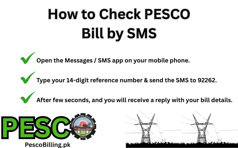 Easy and Quick Method to Check PESCO Bill By SMS