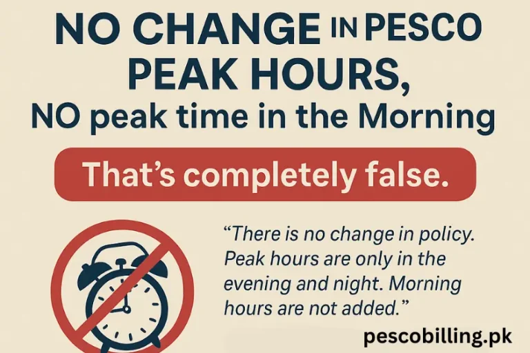 No Change in PESCO Peak Hours